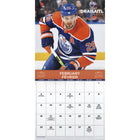 DateWorks - Calendrier Mural 16 Mois 2025 Edmonton Oilers - 12 po x 12 po - Bilingue-13 images de haute qualité imprimées sur du papier Premium.