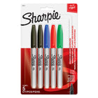 Sharpie - Marqueurs permanents - pointe fine - couleurs variées - paquet de 5-Marqueur indélébile de genre stylo à pointe fine