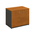 Bush Business Furniture Westfield Classeur latéral - cerisier naturel (WC72454CSU)-Le classeur latéral contient 2 tiroirs généreux coulissant sur des glissières à roulement à billes à extension complète pour un accès facile aux documents lettres, légaux et A4