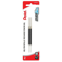 Pentel Recharge pour Pentel Energel Stylo à Encre Gel (0,7mm) Point Moyenne, Encre Noire, Paquet de 2-L’encre gel liquide sèche très vite et ne laisse aucune tache ni bavure – les gauchers en raffoleront.
