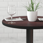 Flash Furniture – Dessus de table laminé rond, réversible, 24 po, noir ou acajou-Bord à moulure en T noire