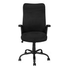 Monarch Specialties - 7248 Chaise De Bureau - Pivotant - Bureau - Travail - Métal - Noir-Siège bien rembourré et dossier courbé ergonomique qui offre une posture confortable