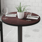 Flash Furniture – Dessus de table laminé rond, réversible, 24 po, noir ou acajou-Ensemble de 2 dessus de table de restaurant