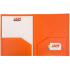 JAM Paper - Chemise robuste à 2 pochettes - orange - Paquet de 6-Quantité : 6 dossiers par paquet | Un pour chaque sujet et projet