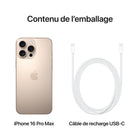 Apple - iPhone 16 Pro Max 6,9" - 256 Go - Titane Désert - Débloqué-Connectivité Satellite: Quand aucun réseau cellulaire ou Wi-Fi n'est à sa portée, iPhone peut se connecter à un satellite pour vous permettre d'envoyer et de recevoir des textos et des Tapback. En cas d'accident de voiture grave, il peut contacter les secours si vous n'êtes pas en mesure de le faire