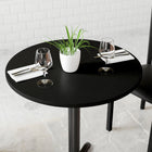 Flash Furniture – Dessus de table laminé rond, réversible, 24 po, noir ou acajou-Dessus épais de 1,125 po