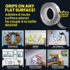 Alien Tape - Ruban adhésif double face multi-surfaces de 10 pieds - paquet de 3-Se libère proprement et facilement, sans résidu collant ni dommage