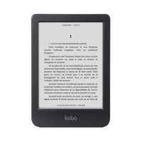 Kobo - Liseuse Clara BW - Noir-Écran Carta 1300 E Ink HD sans reflets de 6 po, doté d'un mode Sombre et permettant un défilement rapide des pages.