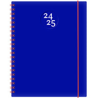 W. Maxwell - Agenda 2024-25 Kibo - 8.5" x 11" - Bleu - Bilingue-Août 2024 à juillet 2025