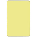 Flash Furniture – Table d’activités rectangulaire de 30 x 48 po, surface thermofusionnée, pattes standards réglables, jaune-Forme : rectangulaire