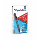 Papermate® - Stylos à bille Comfortmate Ultra, 1,0 mm, noir, paq./12-Corps triangulaire caoutchouté offrant un confort inégalé, une écriture lisse et des traits foncées