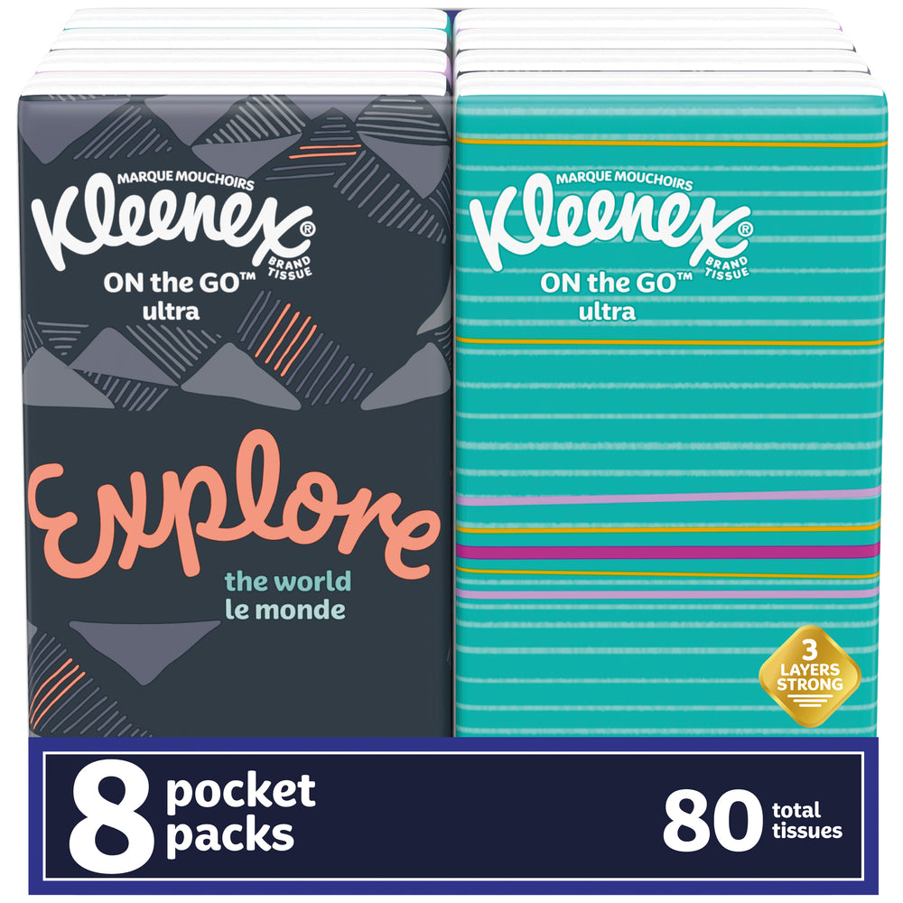 Paquets de mouchoirs format tout-aller Kleenex