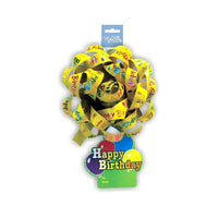 Choux confetti de 6 po Happy Birthday avec étiquette, Paquet de 12 - Millbrook Studios (76026)-choux de 6 po