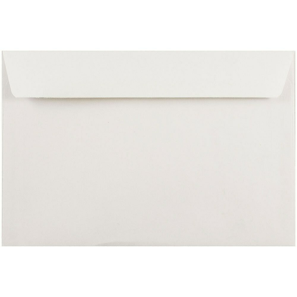 Enveloppe pour catalogue avec fermeture à bande adhésive de 6 x 9 po,  blanc, teinte de sécurité
