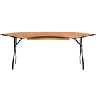 Flash Furniture – Table de banquet pliante de 60 po de diamètre, brun (YTWSFT6030SP)-Cette table commerciale en demi-cercle robuste est faite pour une utilisation quotidienne