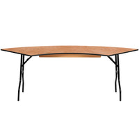 Flash Furniture – Table de banquet pliante de 60 po de diamètre, brun (YTWSFT6030SP)-Cette table commerciale en demi-cercle robuste est faite pour une utilisation quotidienne