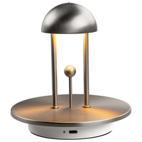 TuBICen - Jingle Lampe de table à commande tactile - Nickel-Lampe de table, lampe d'extérieur, lampe de camping, lampe portable