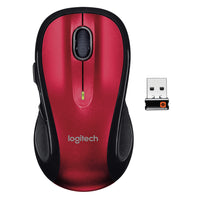 Logitech - Souris San fil M510 - Rouge-Cette souris ergonomique permet à votre main de se detendre confortablement même en utilisation prolongee. Sa forme profilee et sa prise en main caoutchoutee, ses contours delicatement incurves et sa surface de paume etendue vous procurent le support dont vous avez besoin pour un contrôle sans effort tout au long de la journee.