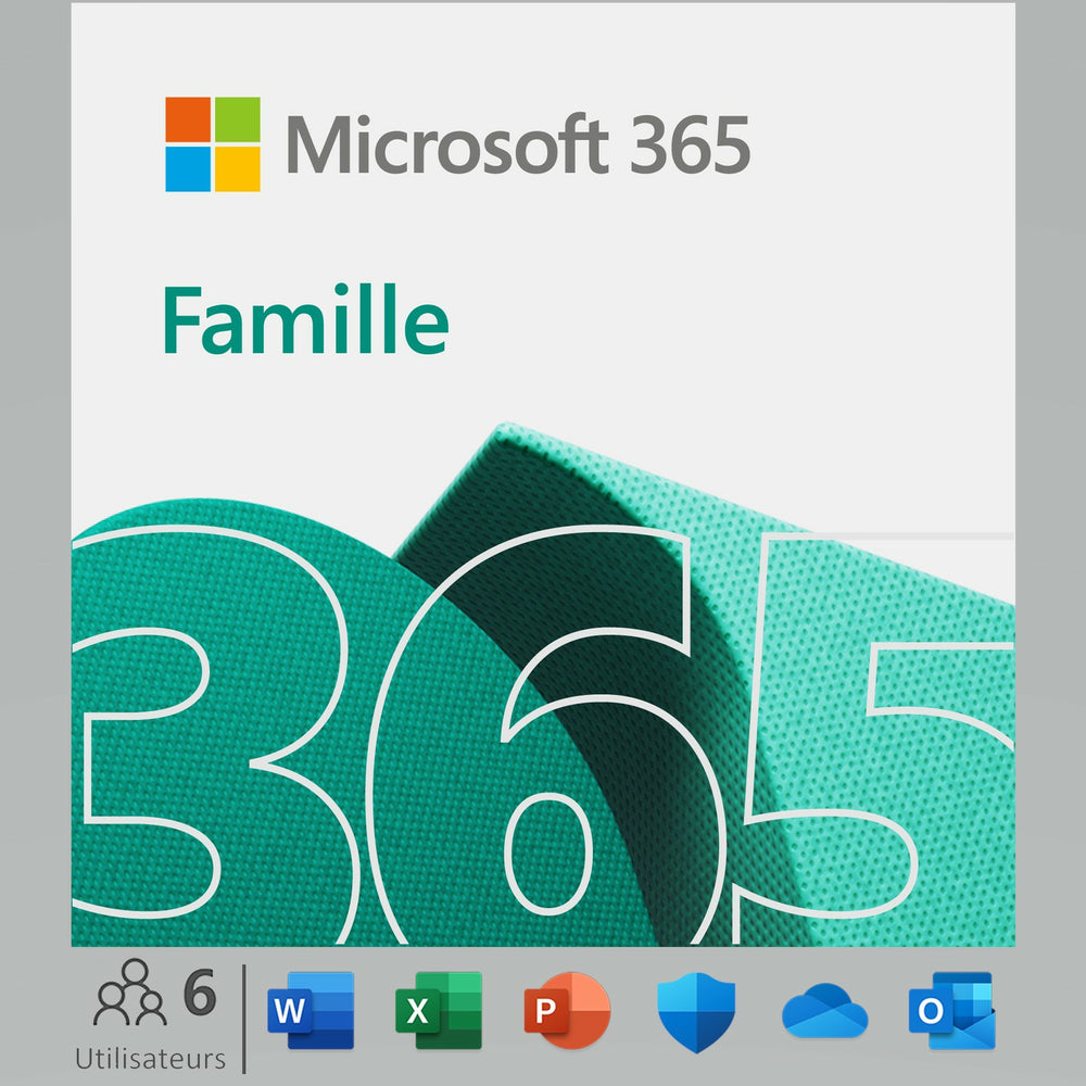 Microsoft 365 Famille 12 mois 6 utilisateurs
