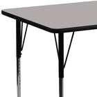 Flash Furniture – Table d’activités, rectangle, 24 x 60 po, stratifié haute pression 1,25 po, pattes standards réglables, gris-Forme : Rectangulaire