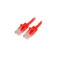 StarTech  Câble de raccordement anti-accrochage 45PATCH3RD de catégorie 5e, 3 pi, rouge-Deux connecteurs RJ-45 mâles assurent une connectivité transparente