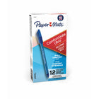 Papermate® - Stylos à bille Comfortmate Ultra, 1,0 mm, bleu, paq./12-Corps triangulaire caoutchouté offrant un confort inégalé, une écriture lisse et des traits foncées