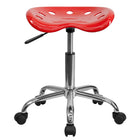 Flash Furniture – Tabouret brillant avec siège de type tracteur, 25,75 po, rouge (LF214ARED)-Tabouret style tracteur