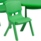 Flash Furniture – Ensemble avec table d’activités rectangulaire réglable de 24 x 48 po et 6 chaises d’école empilables, vert-L'ensemble comprend: Table rectangulaire et 6 chaises empilables