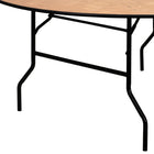 Flash Furniture – Table de banquet pliante de 72 po de diamètre, brun (YTWRFT72TBL)-Places assises jusqu'à 10 adultes