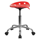 Flash Furniture – Tabouret brillant avec siège de type tracteur, 25,75 po, rouge (LF214ARED)-Siège de tracteur moulé pour confort