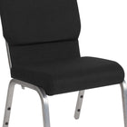 Flash Furniture – Chaise d’église emp. Hercules, 18,5 po de large, siège de 4,25 po d’épaisseur, noir, cadre argenté, 40-Le siège en cascade favorise une bonne circulation sanguine