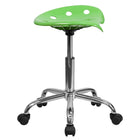 Flash Furniture – Tabouret brillant avec siège de type tracteur, 25,75 po, vert pomme (LF214AAPLGN)-Siège de tracteur moulé pour confort