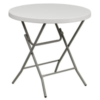 Flash Furniture – Table pliante de 31,5 po de diamètre, blanc (RB32RGW)-Table commerciale prête à l'emploi