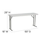 Flash Furniture – Table de formation pliante de 60 po, granite blanc (RB1860)-Dessus blanc granite avec 1,75 po d'épaisseur