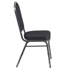 Flash Furniture – Chaises empilables Hercules de la série Crown avec motifs noirs et cadre argenté, 4/pqt-Capacité de poids de 500 lb