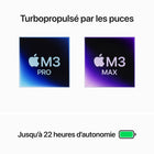 Apple - MacBook Pro 16 po - M3 Pro - 18 Go - 512 Go SSD - Argent - Français-Écran pro brillant - L’écran Liquid Retina XDR 16,2 po offre une gamme dynamique extrême, 1 000 nits de luminosité en continu pour un superbe rendu HDR, jusqu’à 600 nits de luminosité SDR et des modes de référence pros pour un travail optimal où que vous alliez.