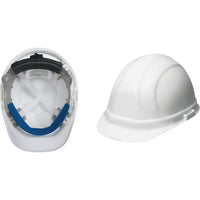 Omega II - Casque dur, ajustement à cliquet, homologué CSA Type 2, Classe E, blanc-Homologué CSA Type 2