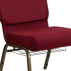 Flash Furniture – Chaise de communion série Hercules, 21 po larg., 4 po d’épaisseur, filons d’or, bourgogne-Le siège en cascade favorise une bonne circulation sanguine