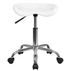 Flash Furniture – Tabouret brillant avec siège de type tracteur, 25,75 po, blanc (LF214AWHITE)-Tabouret style tracteur