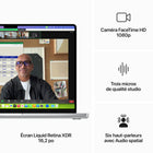 Apple - MacBook Pro 16 po - M3 Pro - 18 Go - 512 Go SSD - Argent - Français-Pleine compatibilité - Toutes vos apps pros s’exécutent en un flash - même Adobe Creative Cloud, Xcode d’Apple, Microsoft 365, SideFX Houdini, MathWorks MATLAB, Medivis SurgicalAR et bon nombre d’apps populaires pour iPhone ou iPad