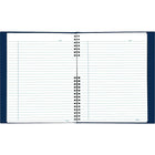 Blueline - Cahier de notes NotePro à couverture rigide, 9 1/4 po x 7 1/4 po, bleu, 192 pages-Comprend des onglets auto-adhésifs, des pages perforées et une pochette de rangement en poly