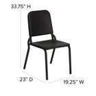 Flash Furniture – Chaise d’orchestre empilable à haute densité série HERCULES, noir-L'angle de 97 degréss du siège à dossier permet une capacité respiratoire maximale