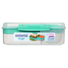 Sistema – Contenant-repas Bento Cube TO GO™, 1,65 l, couleurs variées-Convient au four à micro-ondes (lorsqu'ouvert), au refrigérateur et au congélateur