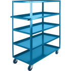 Kleton - Chariots À Tablettes Robustes, 5 Tiers, 24po La X 61po H X 48po P, Capacité 1200 Lb-Capacité 1200 lb