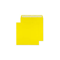 Blake - Enveloppes d'invitation jaune brillante de couleur creative de - 6 1/4 po l x 6 1/4 po L - Banana Yellow - Paquet de 25-Banana Yellow