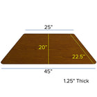 Flash Furniture – Table d’activités, trapèze, 24 x 48 po, stratifié haute pression 1,25 po, pattes standards réglables, chêne-Dimensions : 21 1/4 à 30 1/4 haut. x 20 larg. x 45 1/4 prof. (po)