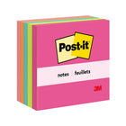 Post-it - Feuillets - collection Peptitude - 3 po x 3 po - 100 feuillets/bloc - 500 feuilles - paquet de 5-Les Feuillets Post-it adhèrent fermement et se retirent proprement