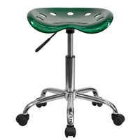 Flash Furniture – Tabouret brillant avec siège de type tracteur, 25,75 po, vert (LF214AGN)-Tabouret style tracteur