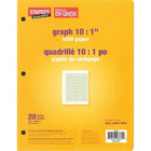 Staples - Recharge de papier, quadrillé 10:1 po, 8 3/8 x 10 7/8 po, 20 feuilles, 3 trous-Recharge de papier quadrillé, format lettre, 10 carrés par 1 po