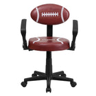 Flash Furniture – Fauteuil fonctionnel à motif de football, brun-Chaise de travail inspirée par le sport